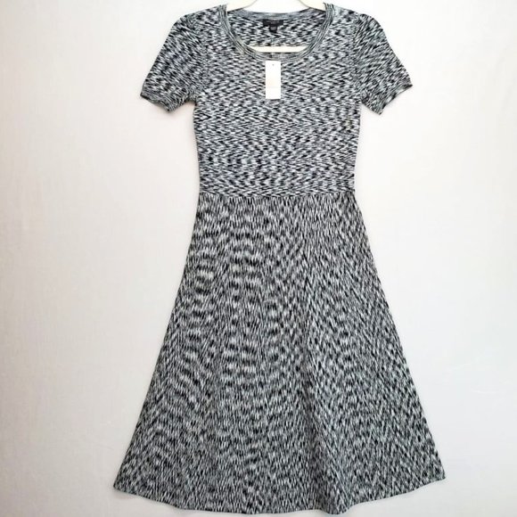 Ann Taylor Dresses & Skirts - ANN TAYLOR Black-White-Blue Sweater Dress Xxs NWT